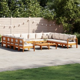 Garden sofa set with cushions 10 pieces solid acacia wood by vidaXL, Garden sets - Ref: Foro24-3214855, Price: 1,00 €, Discou...