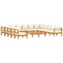 Garden sofa set with cushions 10 pieces solid acacia wood by vidaXL, Garden sets - Ref: Foro24-3214855, Price: 1,00 €, Discou...