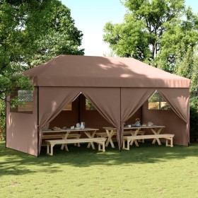 Pop-Up Folding Party Tent with 4 Side Walls Brown by vidaXL, Tents and gazebos - Ref: Foro24-4004956, Price: 256,51 €, Discou...