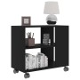 Mesa auxiliar de madera contrachapada negro 70x35x55 cm de vidaXL, Mesas auxiliares - Ref: Foro24-802121, Precio: 45,97 €, De...