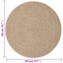 ZIZUR-Teppich in Jute-Optik für drinnen und draußen, Ø 200 cm von vidaXL, Teppiche - Ref: Foro24-4006166, Preis: 109,53 €, Ra...