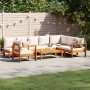 Gartensofa-Set mit Kissen 6-teilig aus massivem Akazienholz von vidaXL, Gartensets - Ref: Foro24-3214860, Preis: 828,40 €, Ra...