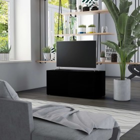 TV stand made of black plywood, 80x34x36 cm by vidaXL, TV Furniture - Ref: Foro24-801851, Price: 64,93 €, Discount: %