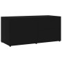 Mueble para TV madera contrachapada negro 80x34x36 cm de vidaXL, Muebles TV - Ref: Foro24-801851, Precio: 64,93 €, Descuento: %