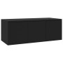 Black plywood TV cabinet 80x34x30 cm by vidaXL, TV Furniture - Ref: Foro24-801860, Price: 60,10 €, Discount: %