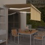 Toldo retráctil manual persiana y LED amarillo y blanco 4,5x3 m de vidaXL, Toldos - Ref: Foro24-3069323, Precio: 409,80 €, De...