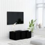 Mueble para TV madera contrachapada negro 80x34x30 cm de vidaXL, Muebles TV - Ref: Foro24-801860, Precio: 60,10 €, Descuento: %