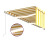 Toldo retráctil manual con persiana y LED amarillo blanco 6x3 m de vidaXL, Toldos - Ref: Foro24-3069363, Precio: 542,50 €, De...