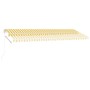 Toldo retráctil manual con luz LED amarillo y blanco 500x300 cm de vidaXL, Toldos - Ref: Foro24-3069583, Precio: 535,81 €, De...