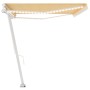 Toldo retráctil manual con luz LED amarillo y blanco 500x300 cm de vidaXL, Toldos - Ref: Foro24-3069583, Precio: 535,81 €, De...