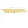 Toldo retráctil manual con luz LED amarillo y blanco 500x300 cm de vidaXL, Toldos - Ref: Foro24-3069583, Precio: 535,81 €, De...