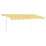 Manual retractable awning with yellow and white LED light 5x3 m by vidaXL, Awnings - Ref: Foro24-3069983, Price: 515,50 €, Di...