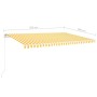 Manual retractable awning with yellow and white LED light 5x3 m by vidaXL, Awnings - Ref: Foro24-3069983, Price: 515,50 €, Di...