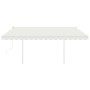 Toldo retráctil manual con luz LED color crema 4,5x3 m de vidaXL, Toldos - Ref: Foro24-3069962, Precio: 484,99 €, Descuento: %