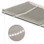 Manual retractable awning with cream LED light 4.5x3 m by vidaXL, Awnings - Ref: Foro24-3069962, Price: 476,21 €, Discount: %