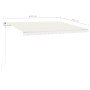 Toldo retráctil manual con luz LED color crema 4,5x3 m de vidaXL, Toldos - Ref: Foro24-3069962, Precio: 484,99 €, Descuento: %