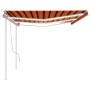 Manual retractable awning with orange and brown LED light 6x3 m by vidaXL, Awnings - Ref: Foro24-3070005, Price: 664,41 €, Di...