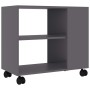 Mesa auxiliar de madera de ingeniería gris 70x35x55 cm de vidaXL, Mesas auxiliares - Ref: Foro24-802122, Precio: 34,06 €, Des...