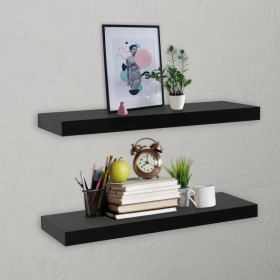 Floating wall shelves 2 units black 60x20x3.8 cm by vidaXL, Shelves and shelves - Ref: Foro24-288201, Price: 42,98 €, Discoun...