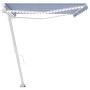 Toldo retráctil manual con LED azul y blanco 500x300 cm de vidaXL, Toldos - Ref: Foro24-3069581, Precio: 547,27 €, Descuento: %