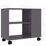 Mesa auxiliar de madera de ingeniería gris 70x35x55 cm de vidaXL, Mesas auxiliares - Ref: Foro24-802122, Precio: 34,06 €, Des...