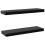 Floating wall shelves 2 units black 60x20x3.8 cm by vidaXL, Shelves and shelves - Ref: Foro24-288201, Price: 42,93 €, Discoun...