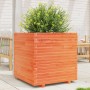 Solid wax brown pine wood planter 70x70x72 cm by vidaXL, Pots and planters - Ref: Foro24-3282621, Price: 250,74 €, Discount: %