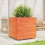 Solid wax brown pine wood planter 70x70x72 cm by vidaXL, Pots and planters - Ref: Foro24-3282621, Price: 250,74 €, Discount: %