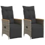 Garden recliners and cushions 2 pcs gray synthetic rattan by vidaXL, Garden chairs - Ref: Foro24-365672, Price: 245,03 €, Dis...