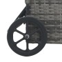 Anthracite gray synthetic rattan sun lounger with wheels by vidaXL, Loungers - Ref: Foro24-49497, Price: 224,49 €, Discount: %