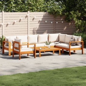 Garden sofa set with cushions 6 pieces solid acacia wood by vidaXL, Garden sets - Ref: Foro24-3214851, Price: 774,99 €, Disco...