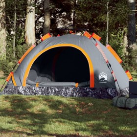 3 person quick opening gray and orange camping tent by vidaXL, tents - Ref: Foro24-4004167, Price: 67,28 €, Discount: %