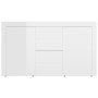 Aparador de madera de ingeniería gris brillante 120x36x69 cm de vidaXL, Aparadores - Ref: Foro24-801847, Precio: 149,59 €, De...