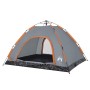 4 person quick opening gray and orange camping tent by vidaXL, tents - Ref: Foro24-4004171, Price: 90,13 €, Discount: %