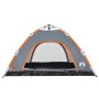 4 person quick opening gray and orange camping tent by vidaXL, tents - Ref: Foro24-4004171, Price: 90,13 €, Discount: %