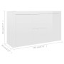 Aparador de madera de ingeniería gris brillante 120x36x69 cm de vidaXL, Aparadores - Ref: Foro24-801847, Precio: 149,59 €, De...