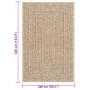 ZIZUR rug jute look indoors and outdoors 240x340 cm by vidaXL, Rugs - Ref: Foro24-4006157, Price: 221,43 €, Discount: %