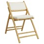 Folding bistro chairs with cushions 2 pcs cream white bamboo by vidaXL, Garden chairs - Ref: Foro24-365871, Price: 125,65 €, ...