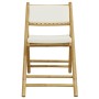 Folding bistro chairs with cushions 2 pcs cream white bamboo by vidaXL, Garden chairs - Ref: Foro24-365871, Price: 125,65 €, ...