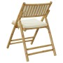 Folding bistro chairs with cushions 2 pcs cream white bamboo by vidaXL, Garden chairs - Ref: Foro24-365871, Price: 125,65 €, ...