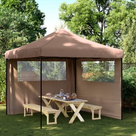 Pop-Up Folding Party Tent with 2 Side Walls Brown by vidaXL, Tents and gazebos - Ref: Foro24-4004925, Price: 135,45 €, Discou...