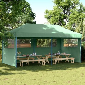 Pop-Up Folding Party Tent with 3 Side Walls Green by vidaXL, Tents and gazebos - Ref: Foro24-4004944, Price: 206,99 €, Discou...