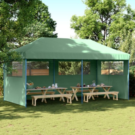 Pop-up-Faltzelt mit 3 Seitenwänden in Grün von vidaXL, Zelte und Pavillons - Ref: Foro24-4004944, Preis: 207,08 €, Rabatt: %