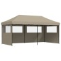 Pop-Up folding party tent with 3 taupe side walls by vidaXL, Tents and gazebos - Ref: Foro24-4004946, Price: 232,30 €, Discou...