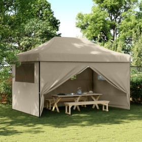 Pop-Up-Faltpartyzelt mit 4 taupefarbenen Seitenwänden von vidaXL, Zelte und Pavillons - Ref: Foro24-4004978, Preis: 174,22 €,...