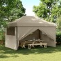 Tienda de fiesta plegable Pop-Up con 4 paredes laterales taupe de vidaXL, Carpas y cenadores - Ref: Foro24-4004978, Precio: 1...