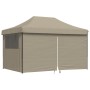 Pop-Up folding party tent with 4 taupe side walls by vidaXL, Tents and gazebos - Ref: Foro24-4004978, Price: 174,22 €, Discou...