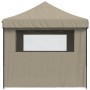 Pop-Up folding party tent with 4 taupe side walls by vidaXL, Tents and gazebos - Ref: Foro24-4004978, Price: 174,22 €, Discou...