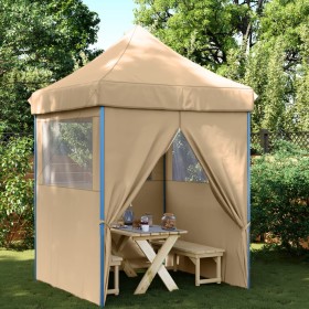 Pop-Up Folding Party Tent with 4 Beige Side Walls by vidaXL, Tents and gazebos - Ref: Foro24-4004999, Price: 142,77 €, Discou...