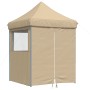 Pop-up-Faltzelt mit 4 beigen Seitenwänden von vidaXL, Zelte und Pavillons - Ref: Foro24-4004999, Preis: 143,59 €, Rabatt: %